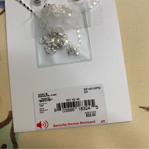 💜 LC Lauren Conrad R Monogram Heart Necklace and Earring Set NWT - Picture 4 of 4